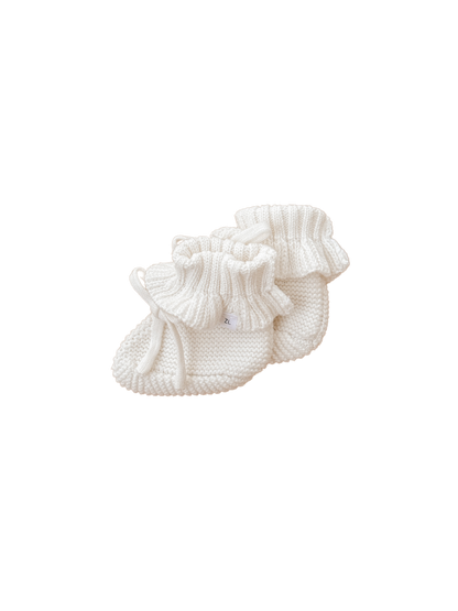 KNIT BOOTIES | Strickschuhe "Coconut Frill"