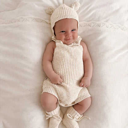 KNIT ROMPER | HONEY