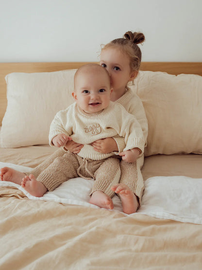 Knit Pants | Almond