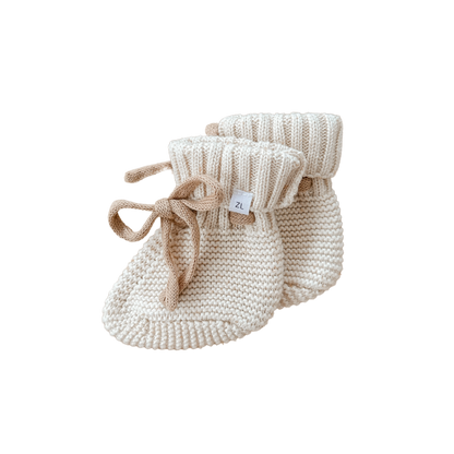 KNIT BOOTS | Knitted shoes "MILK"