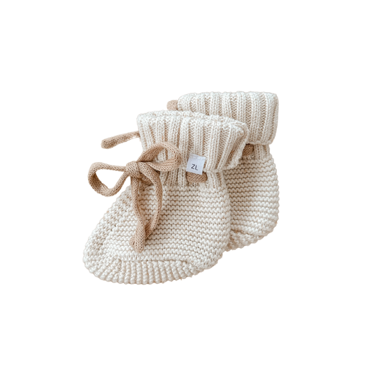 KNIT BOOTS | Knitted shoes "MILK"