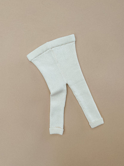 Knit Leggings | 'Cream'