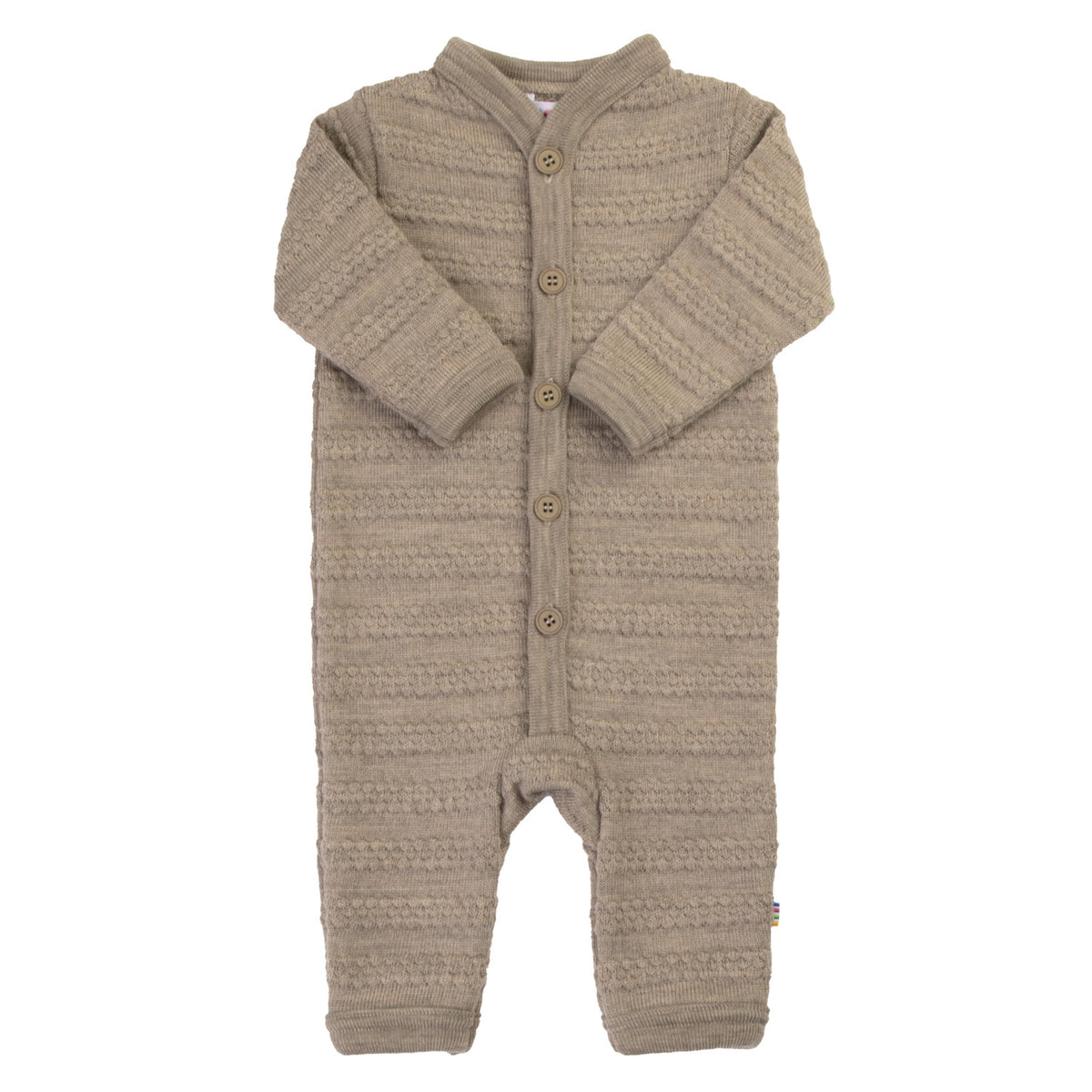 Joha Overall Merinowolle Strukturstrick | Beige Melange