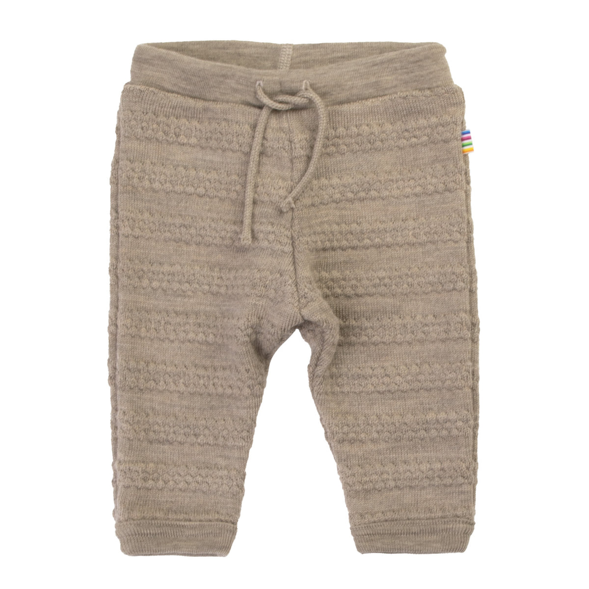 Joha Hose Merinowolle Strukturstrick | Beige Melange