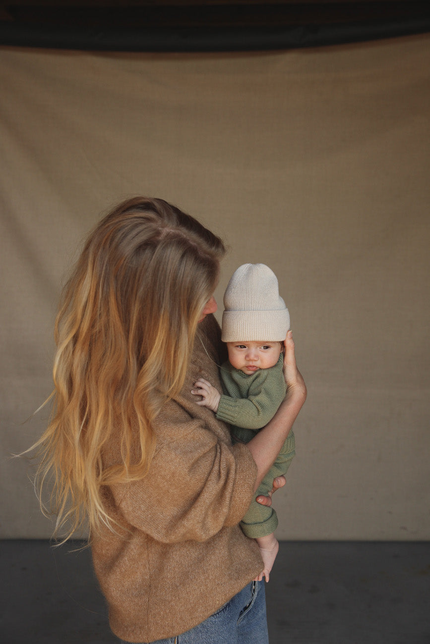 Merino wool beanie "Fonzie Cream"