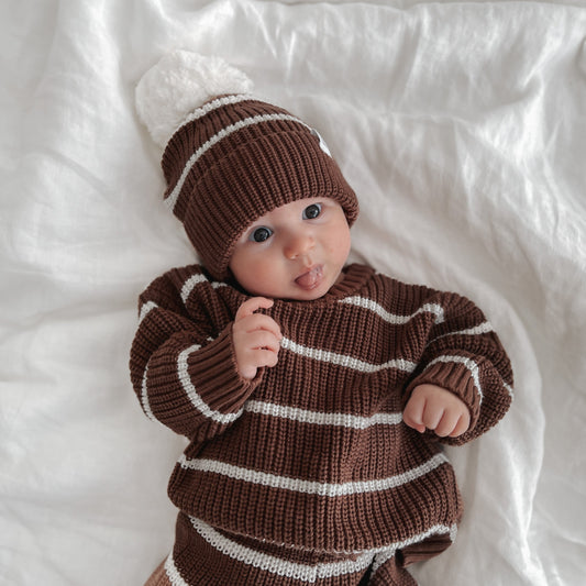 Knit Pullover | 'Chocolate Stripe'