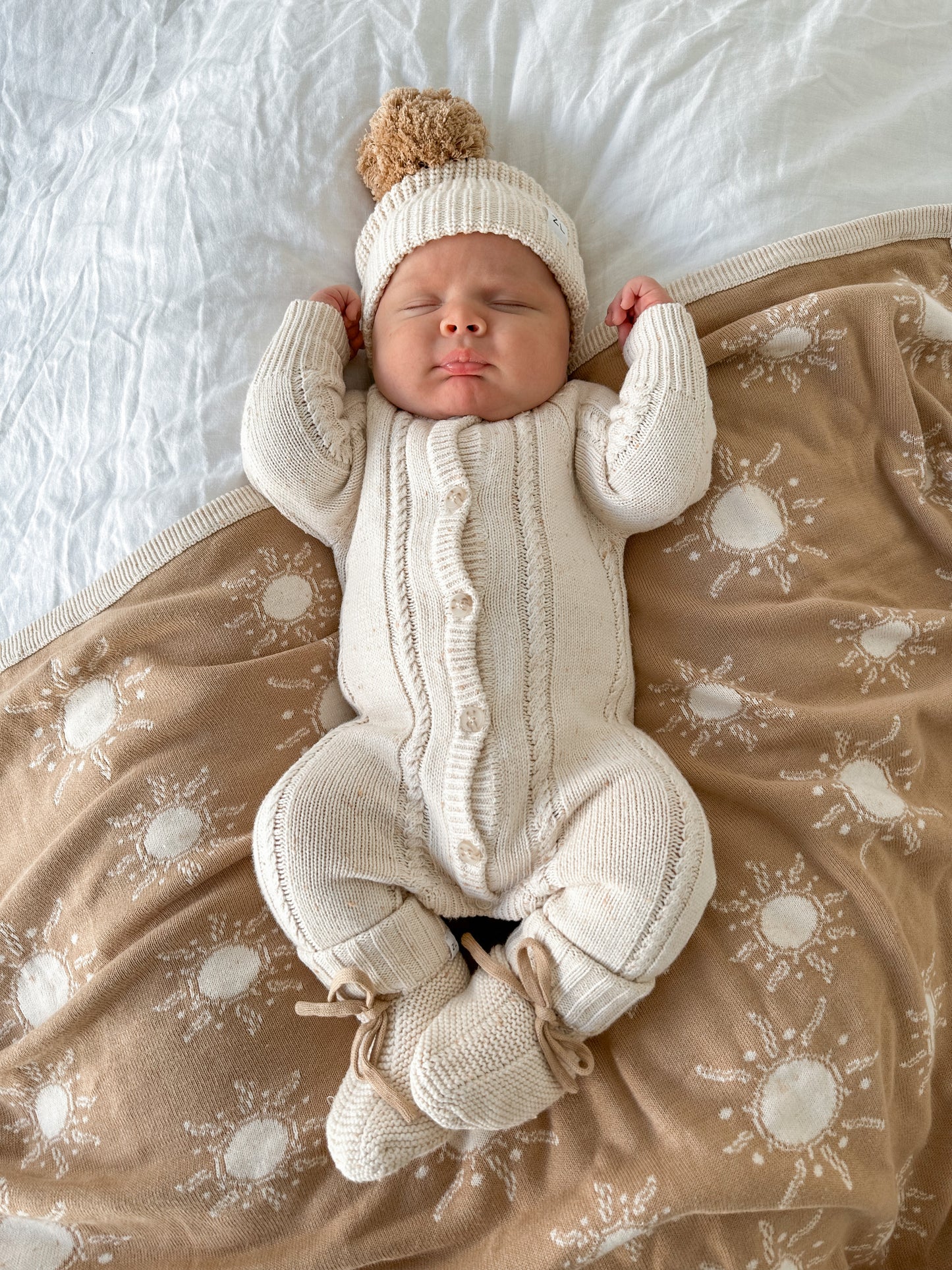 Classic Knit Romper | Biscotti Fleck