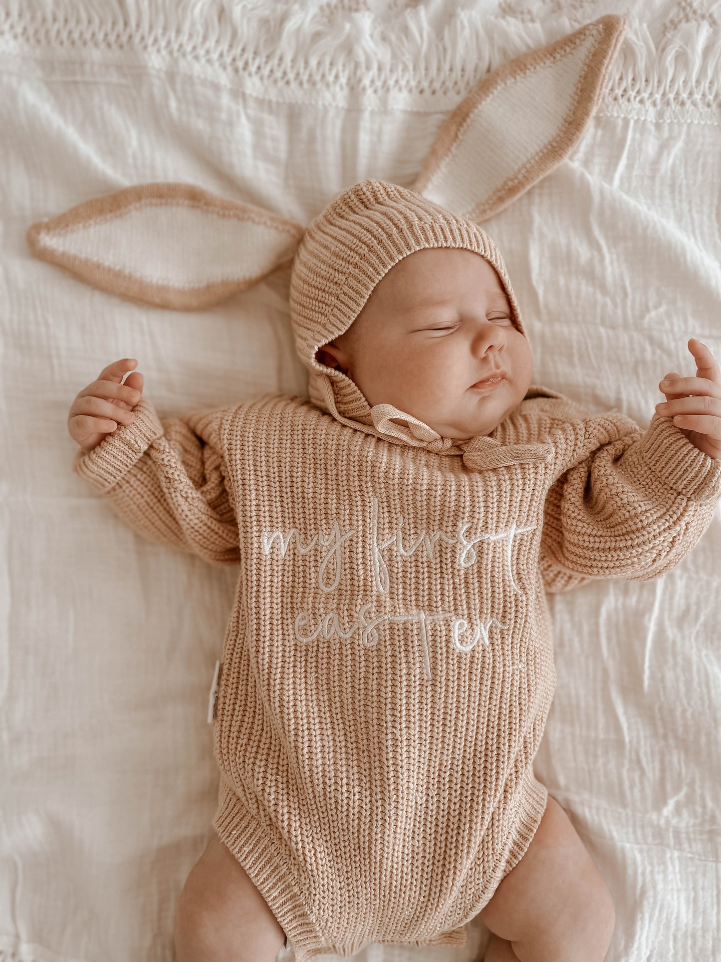 KNIT BONNET | "Easter Sand Fleck"