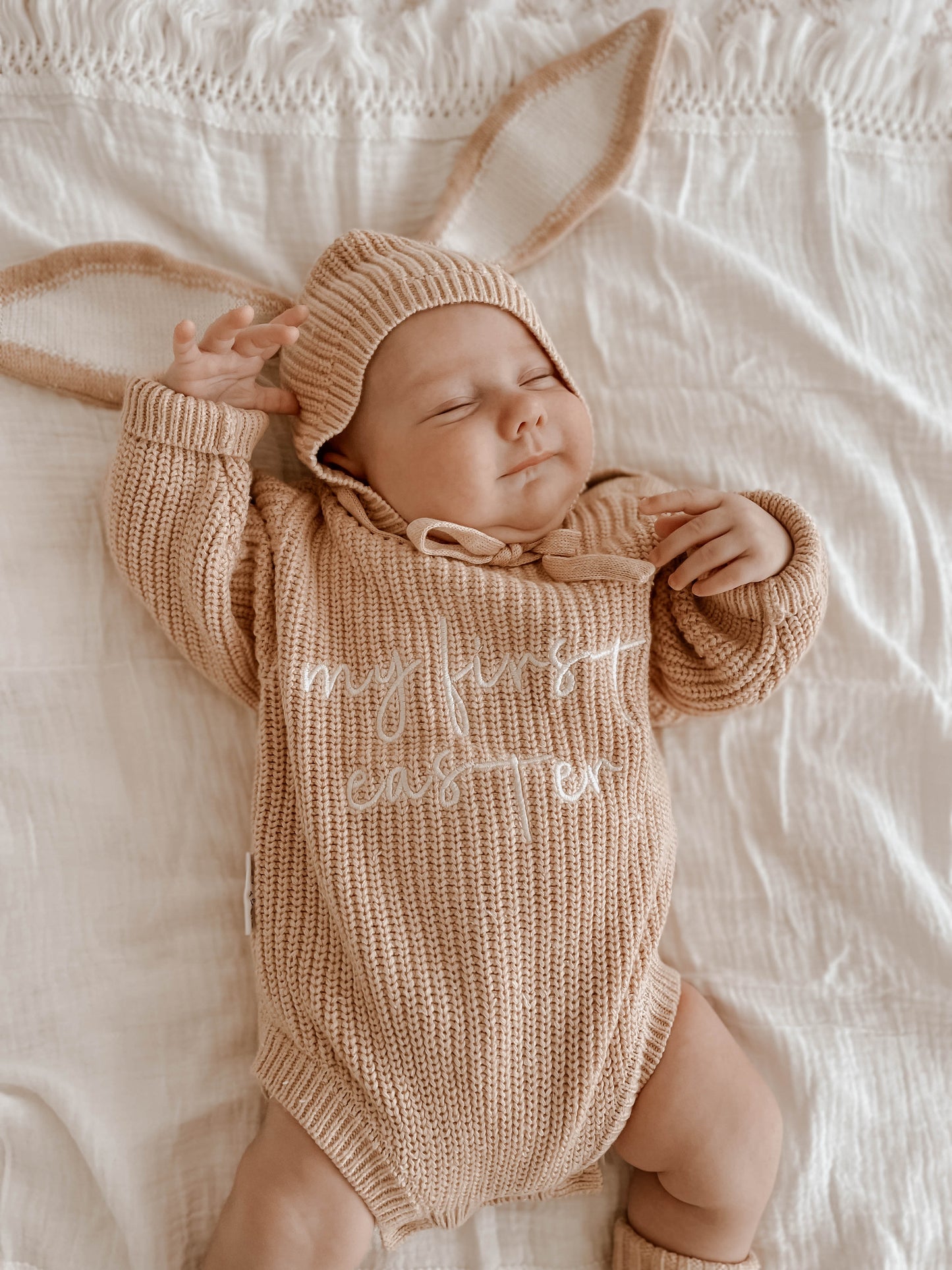 KNIT BONNET | "Easter Sand Fleck"