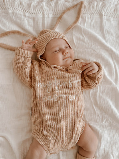 KNIT BONNET | "Easter Sand Fleck"