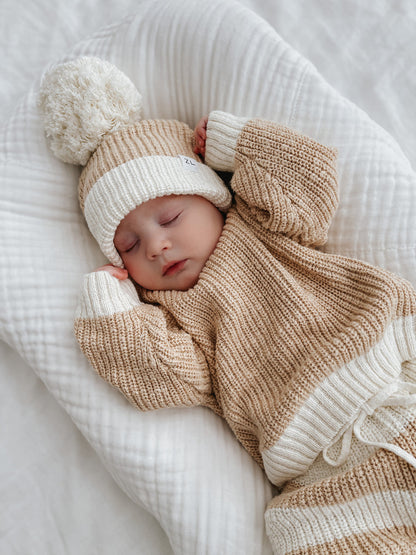 Kids Knit Pullover | 'Two Tone Wheat"