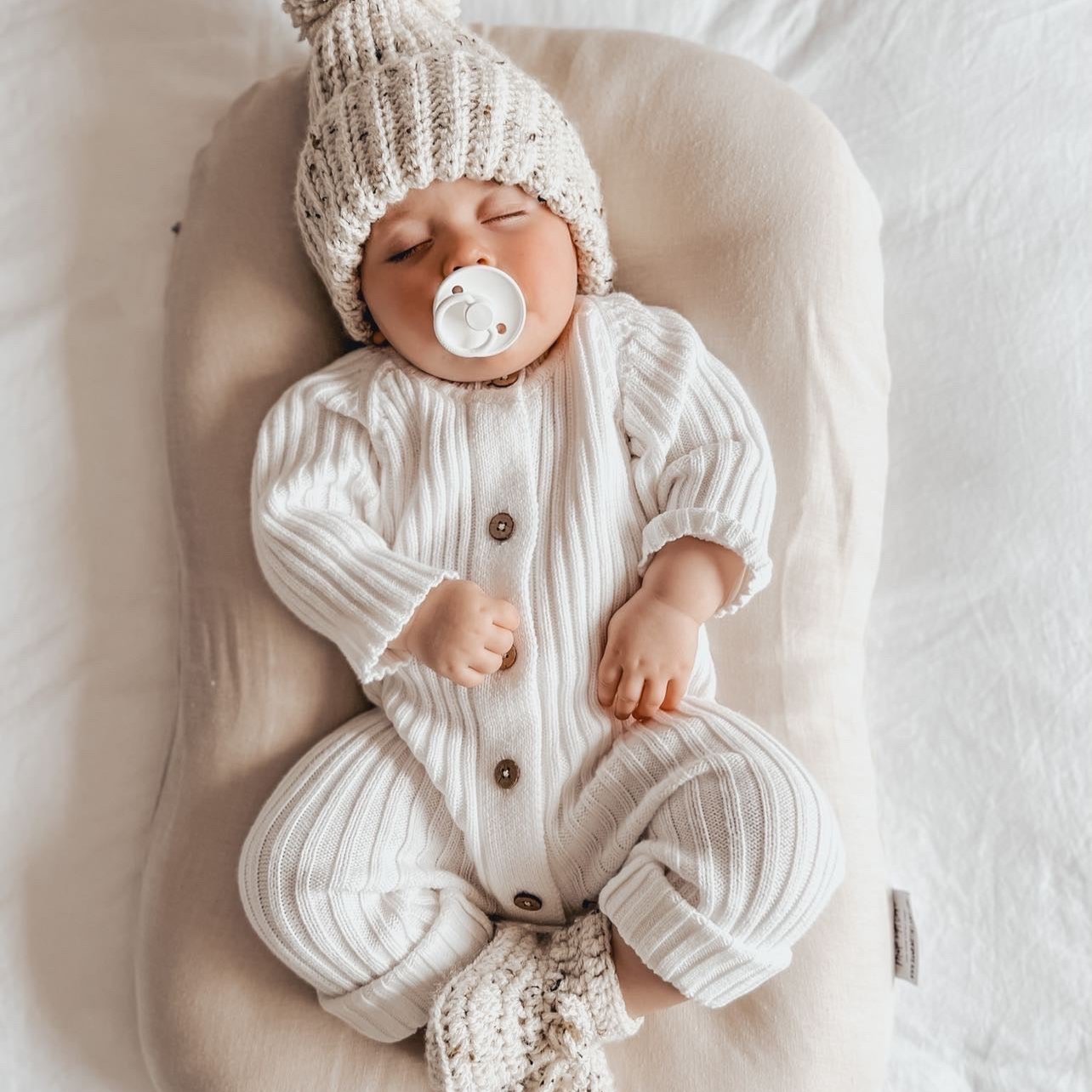 Ribbed Knit Romper | Milk