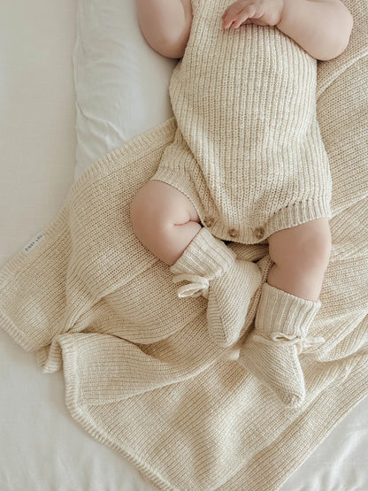 KNIT ROMPER | HONEY