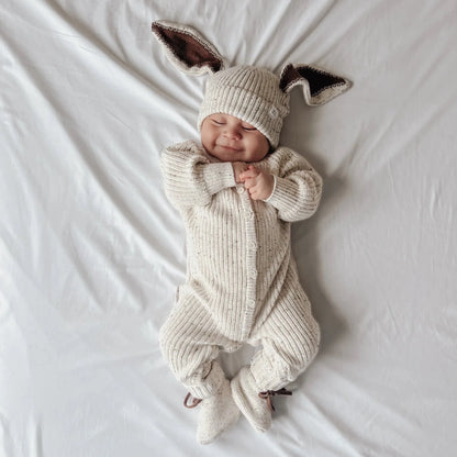 Classic Knit Romper | Cocoa Fleck