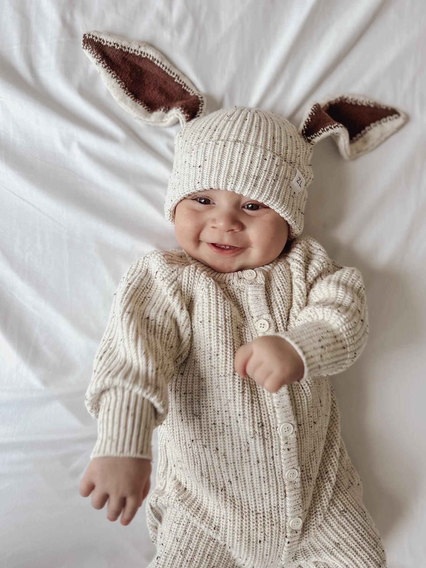 Classic Knit Romper | Cocoa Fleck