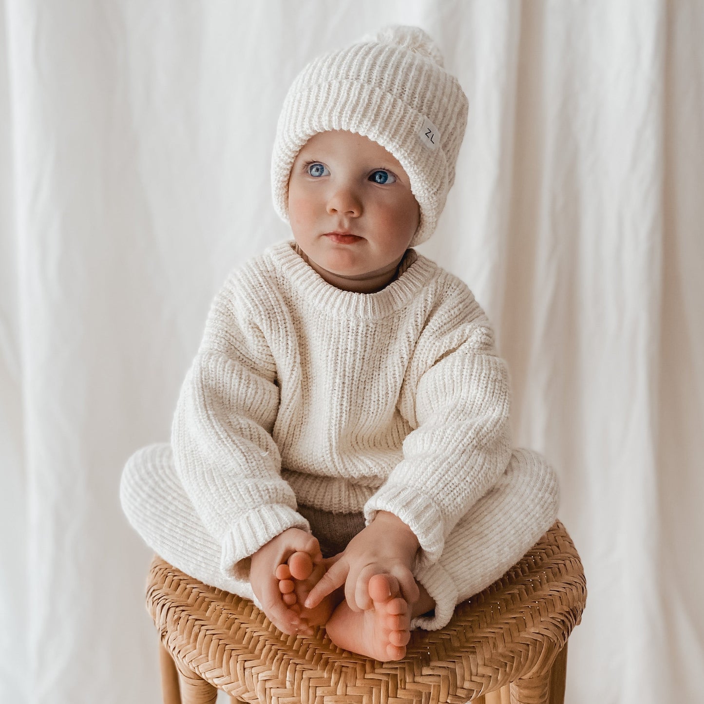 Kids Knit Pullover | 'Coconut'