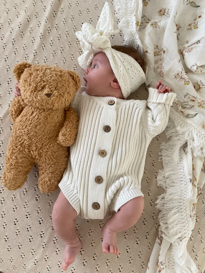 Ribbed Knit Onesie | Milk