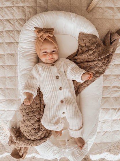 Ribbed Knit Romper | Milk