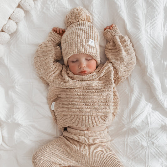 Kids Knit Pullover | 'Wheat'