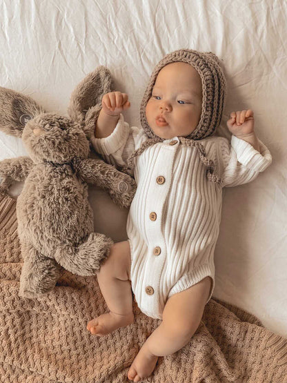 Ribbed Knit Onesie | Milk