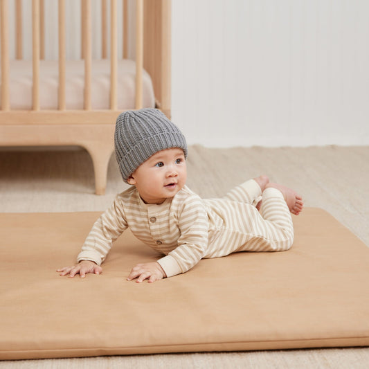 Fleece Jumpsuit | Sand Stripes