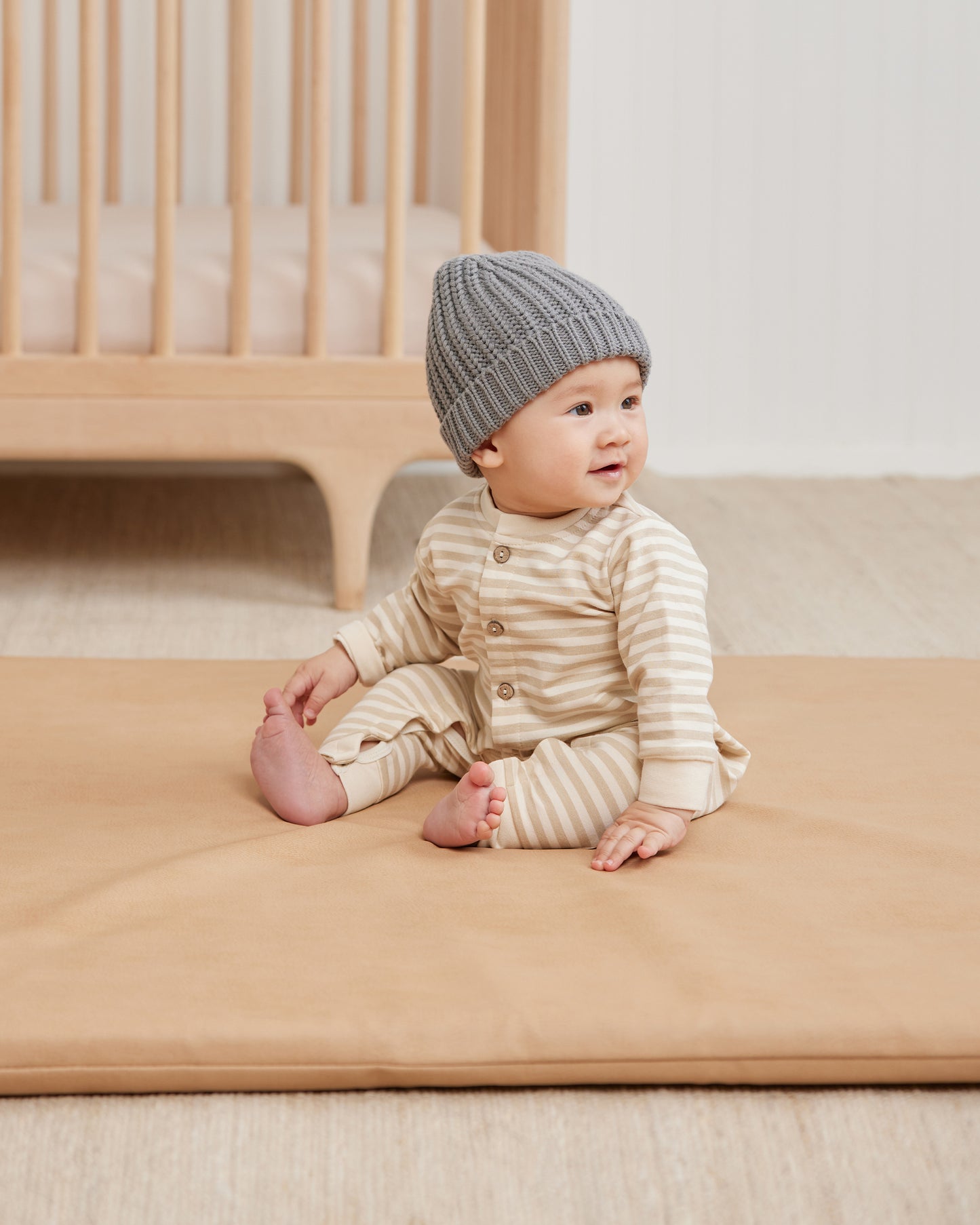 Fleece Jumpsuit | Sand Stripes