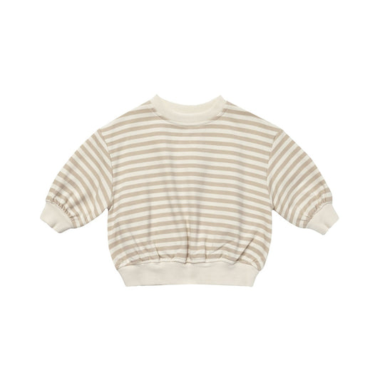 Relaxed Fleece Sweatshirt | Sand Stripes