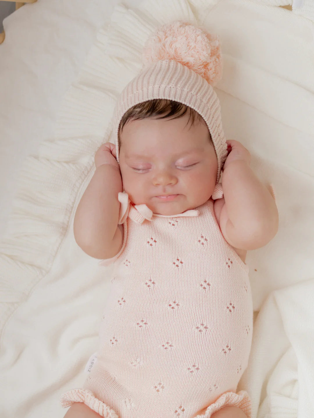 Knit Bonnet Pom Pom | Primrose