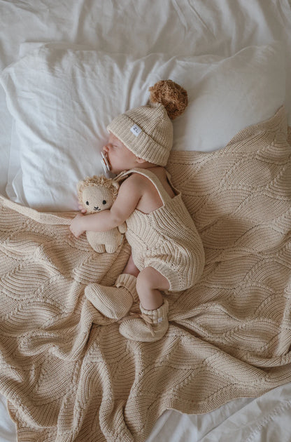 KNIT ROMPER | BISCOTTI FLECK