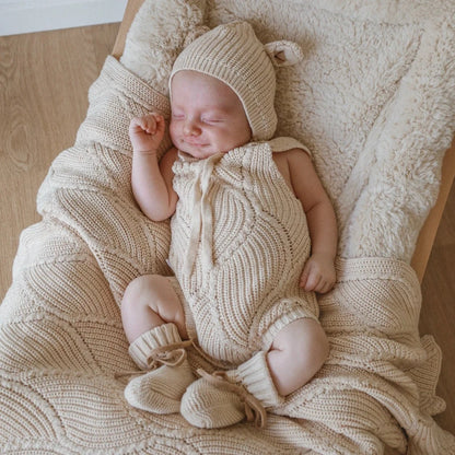 KNIT ROMPER | BISCOTTI FLECK