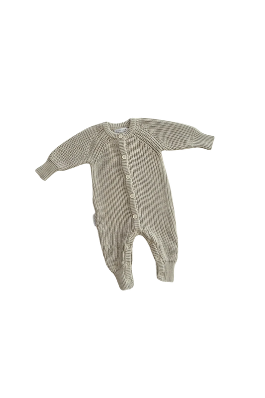 Classic Knit Romper | Moss
