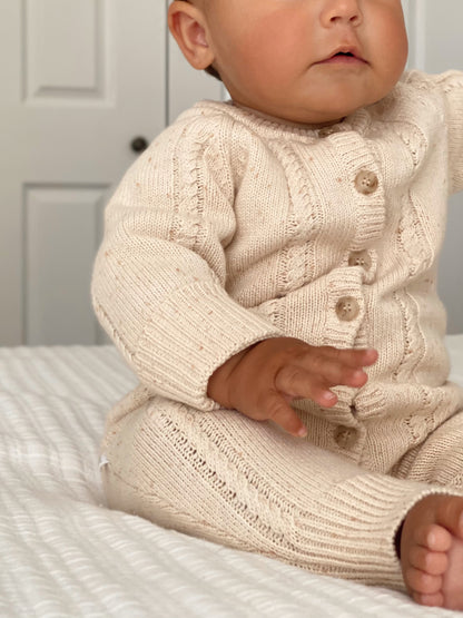 Classic Knit Romper | Biscotti Fleck