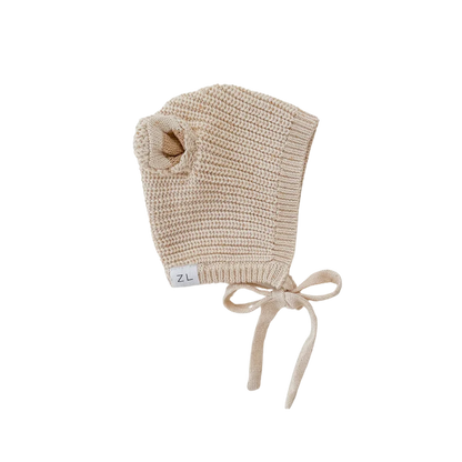 KNIT BONNET BEAR | Biscotti Fleck