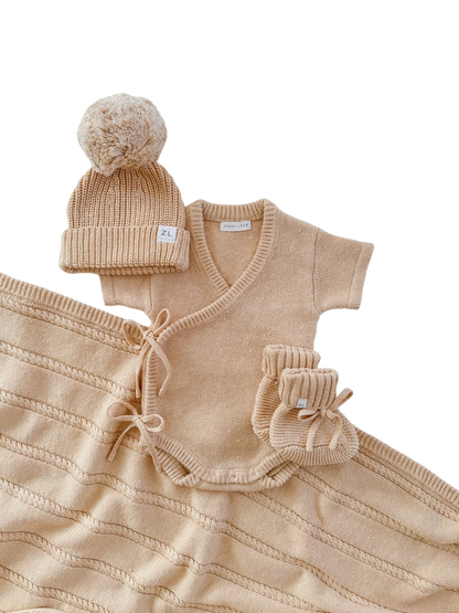 Knit Blanket | Sand Fleck