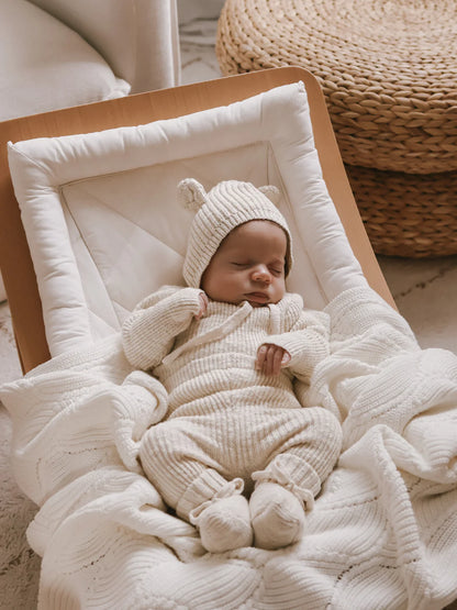 KNIT BONNET BEAR | Honey
