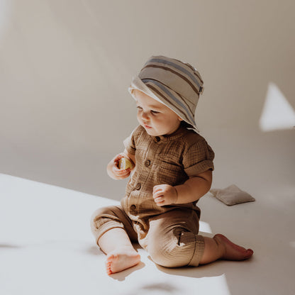Organic Gauze Jumpsuit | Bronze