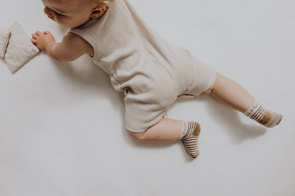 Organic Rib Baby Romper | Bone