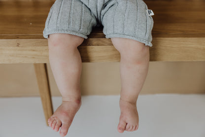 Organic Knit Playsuit | Gray Melange