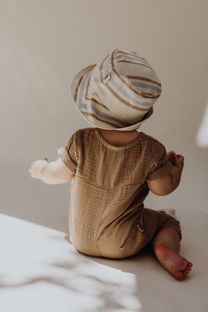 Organic Gauze Jumpsuit | Bronze