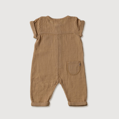 Organic Gauze Jumpsuit | Bronze