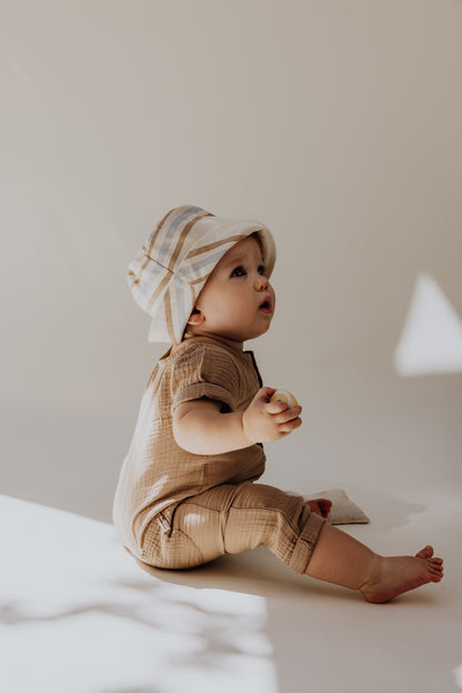 Organic Gauze Jumpsuit | Bronze