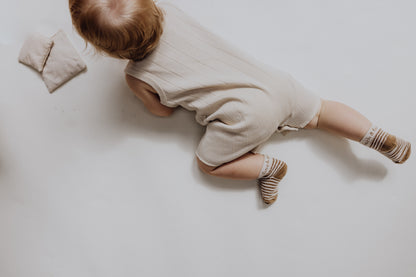 Organic Rib Baby Romper | Bone