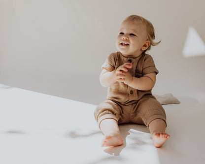 Organic Gauze Jumpsuit | Bronze
