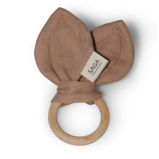 Teething ring rabbit ears "Groa - Latté"