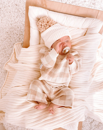 Organic Knit SWEATER | gingham