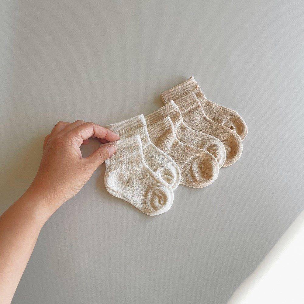 Organic Neutral Socks - Thin 3-pack