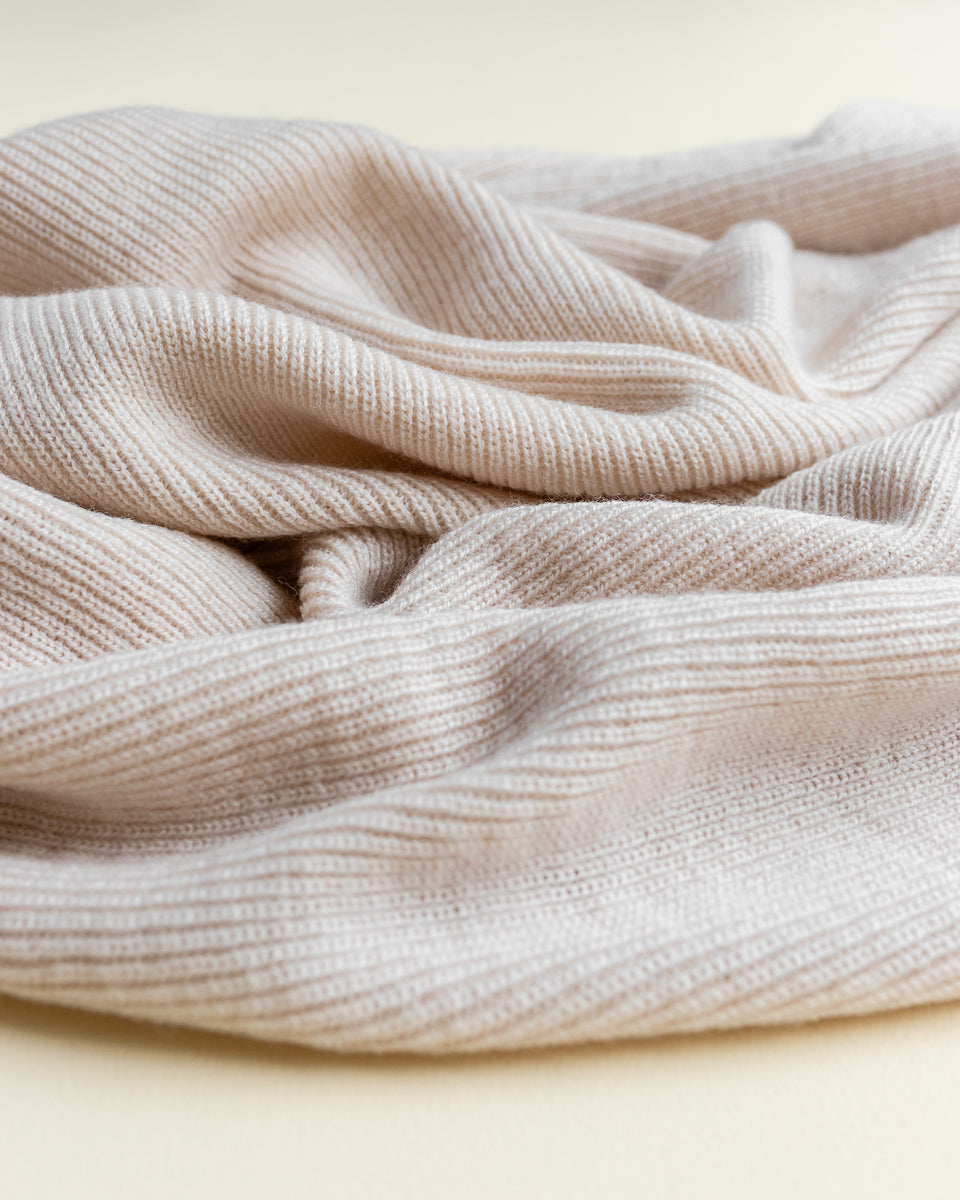 Merinowool Knit Blanket 'Felix Cream'