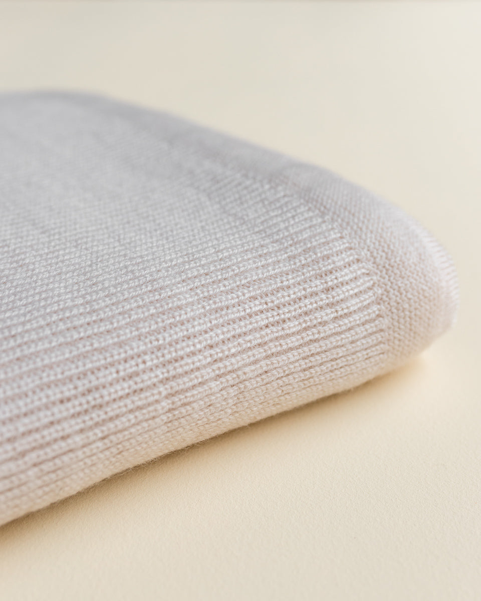 Merinowool Knit Blanket 'Felix Cream'