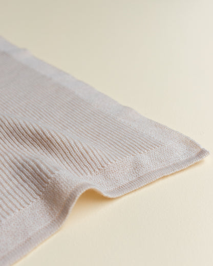 Merino Wool Knit Blanket 'Felix Off-White'