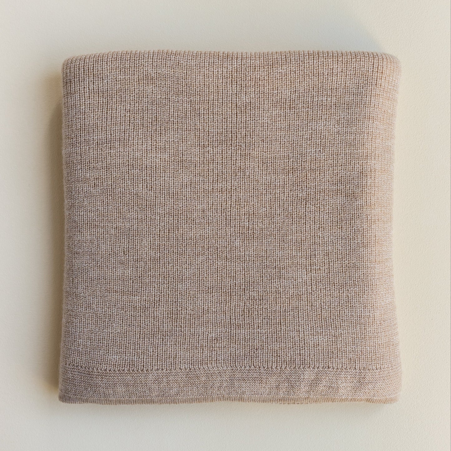 Merino Wool Knit Blanket 'Felix Sand'